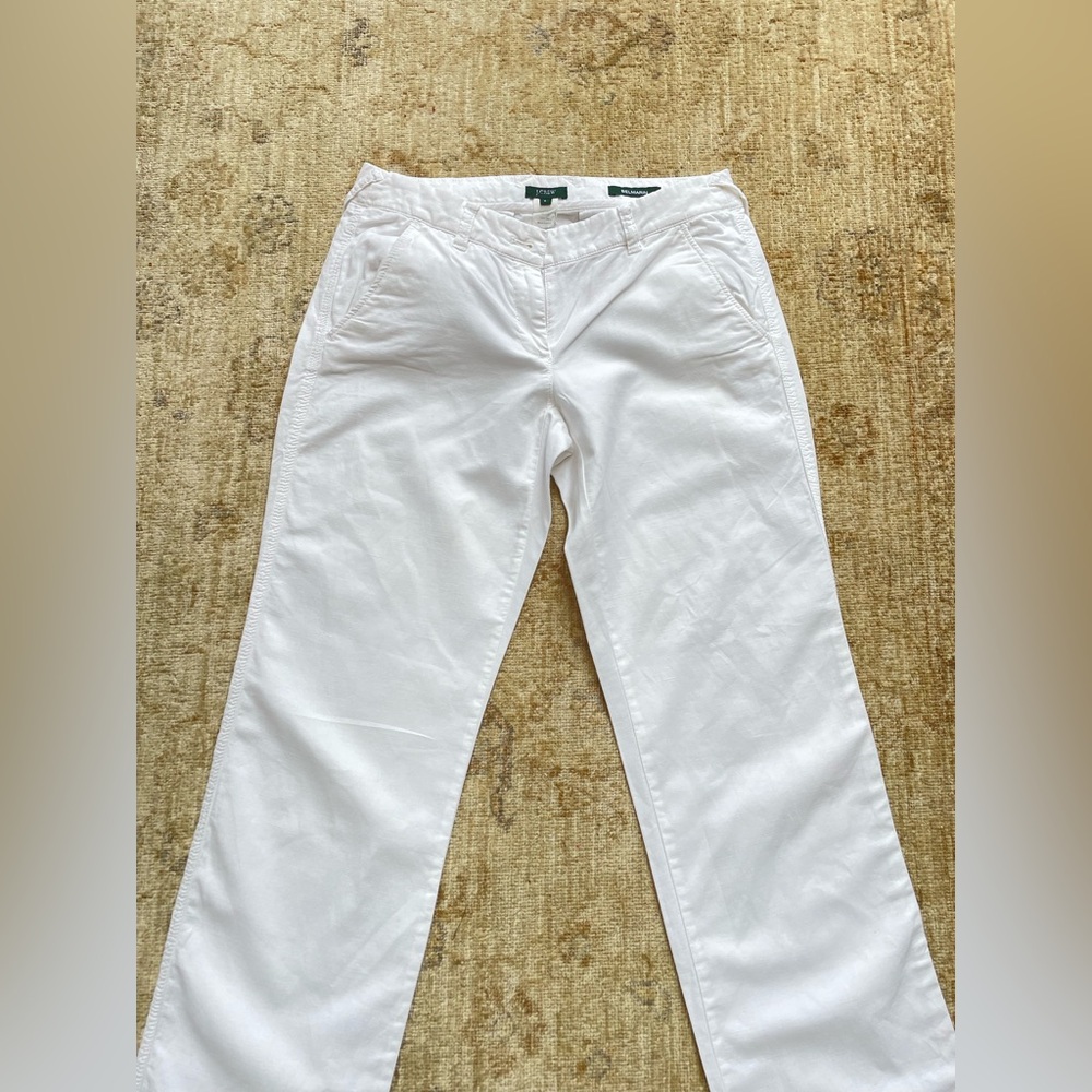 J. Crew Belmarin White Cotton Pants - Picture 3 of 14